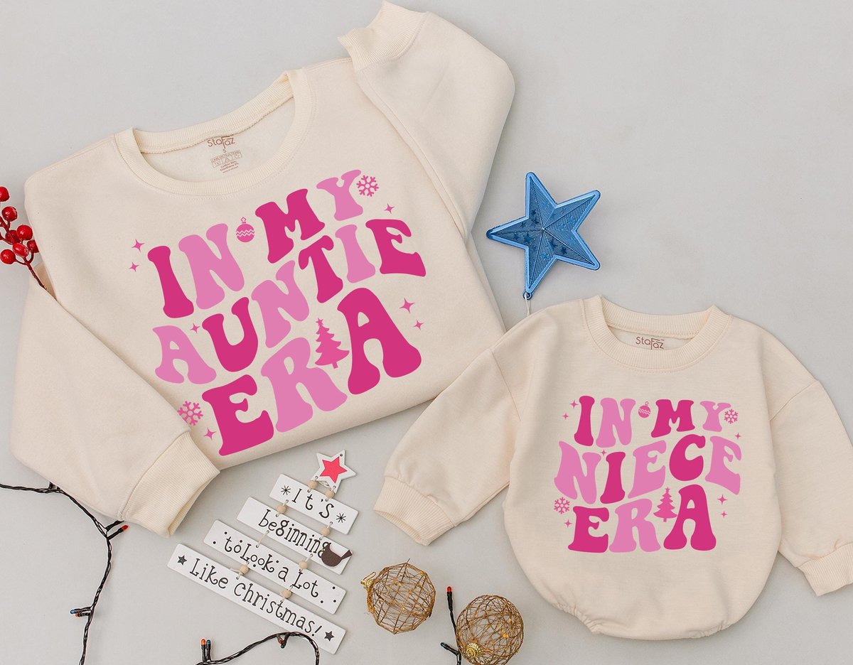 Personalized In my auntie era and Niece era sweatshirt Auntie Me outfit Aunt Niece Sweater Gift for 179