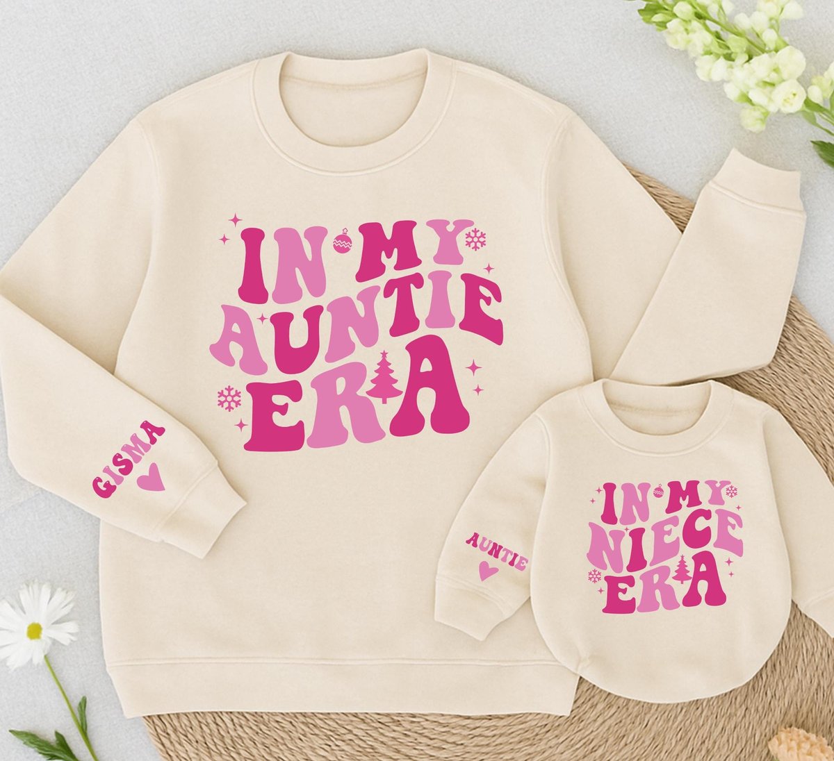 Personalized In my auntie era and Niece era sweatshirt Auntie Me outfit Aunt Niece Sweater Gift for 437