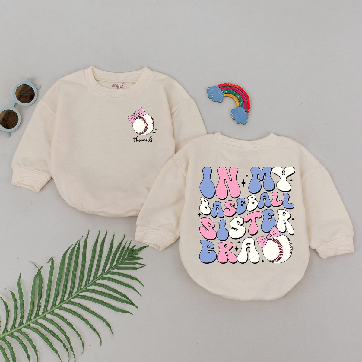 Personalized In My Baseball Sister Era Romper Girls Baseball Baseball Game Day Outfit Little Sister