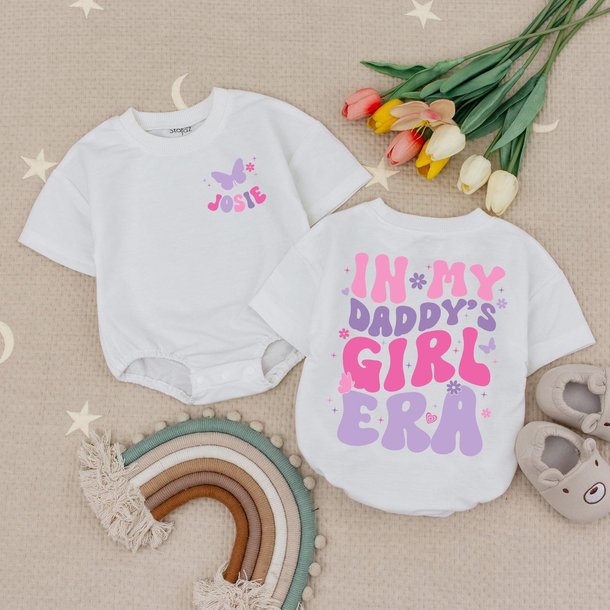 Personalized In My Daddy's Girl Era Baby Romper Daddy and Me Bodysuit Daddy's Girl Toddler Romper