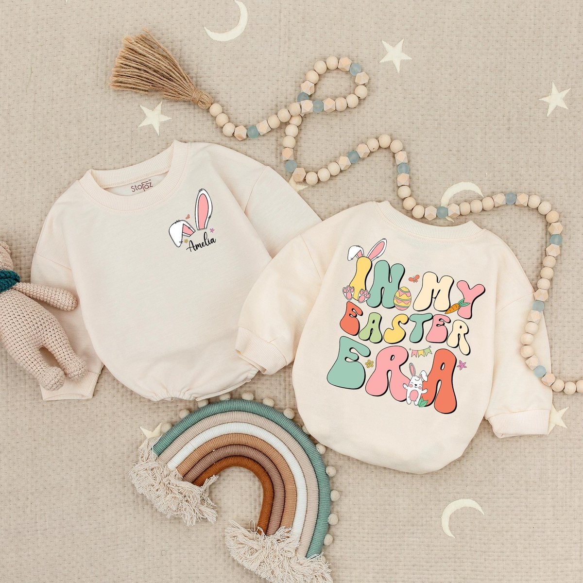 Personalized In My Easter Day Era Baby Romper First Easter Baby Bodysuit Custom Name Easter Baby Eas