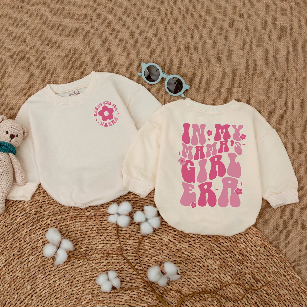 Personalized In My Mama's Girl Era Romper Daisy Flower Baby Girl Bodysuit Mama's Bestie Outfit Sma 170