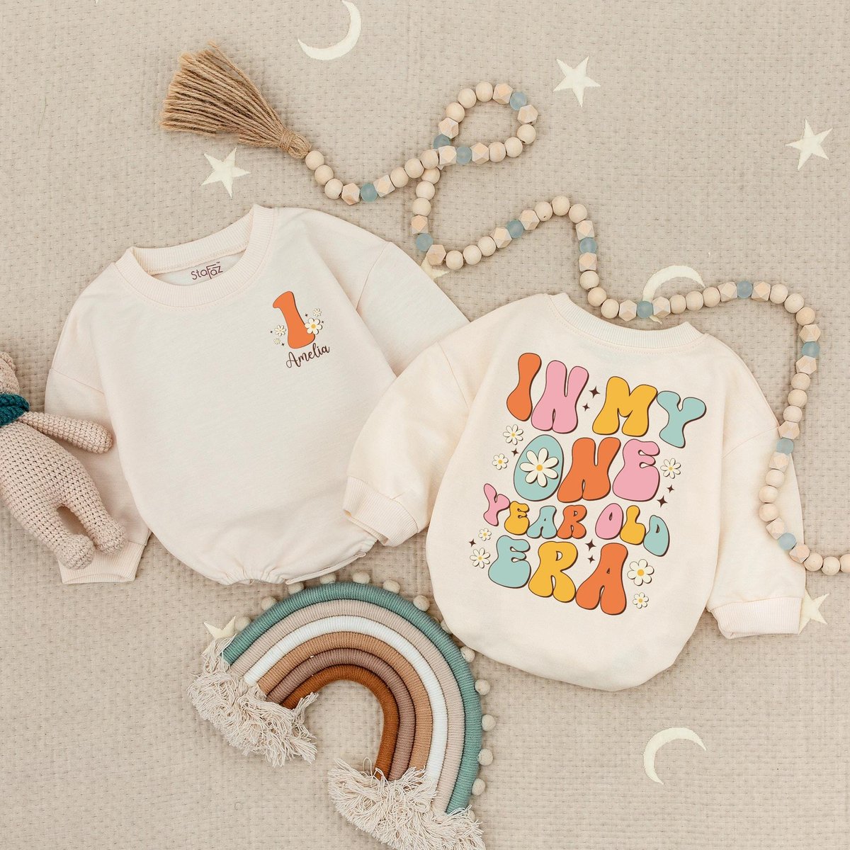 Personalized In My One Year Old Era Birthday Baby Romper Newborn Era First Birthday Baby Romper One