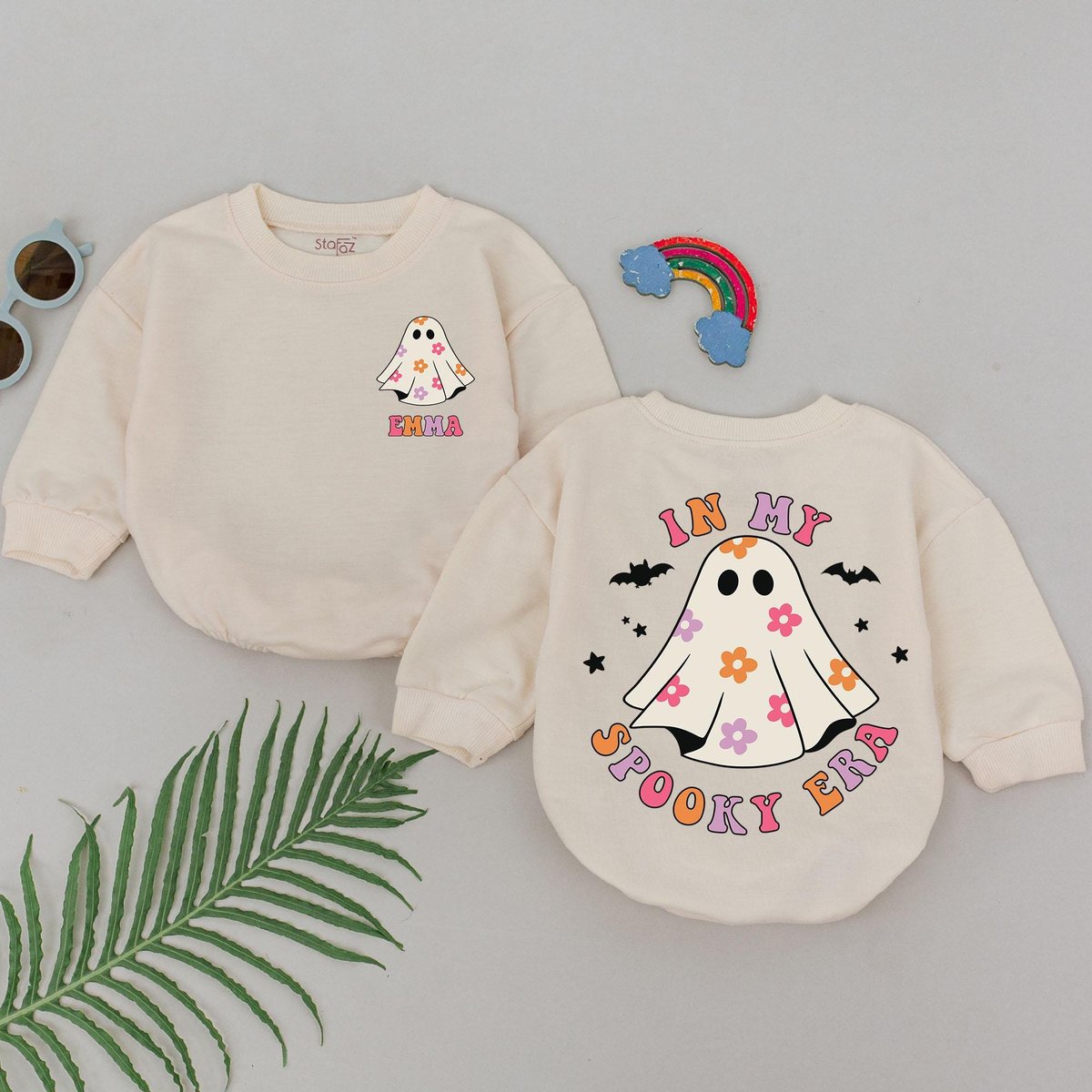 Personalized In My Spooky Era Romper First Halloween Baby Romper Baby Shower Gift Baby Boo Outfits N