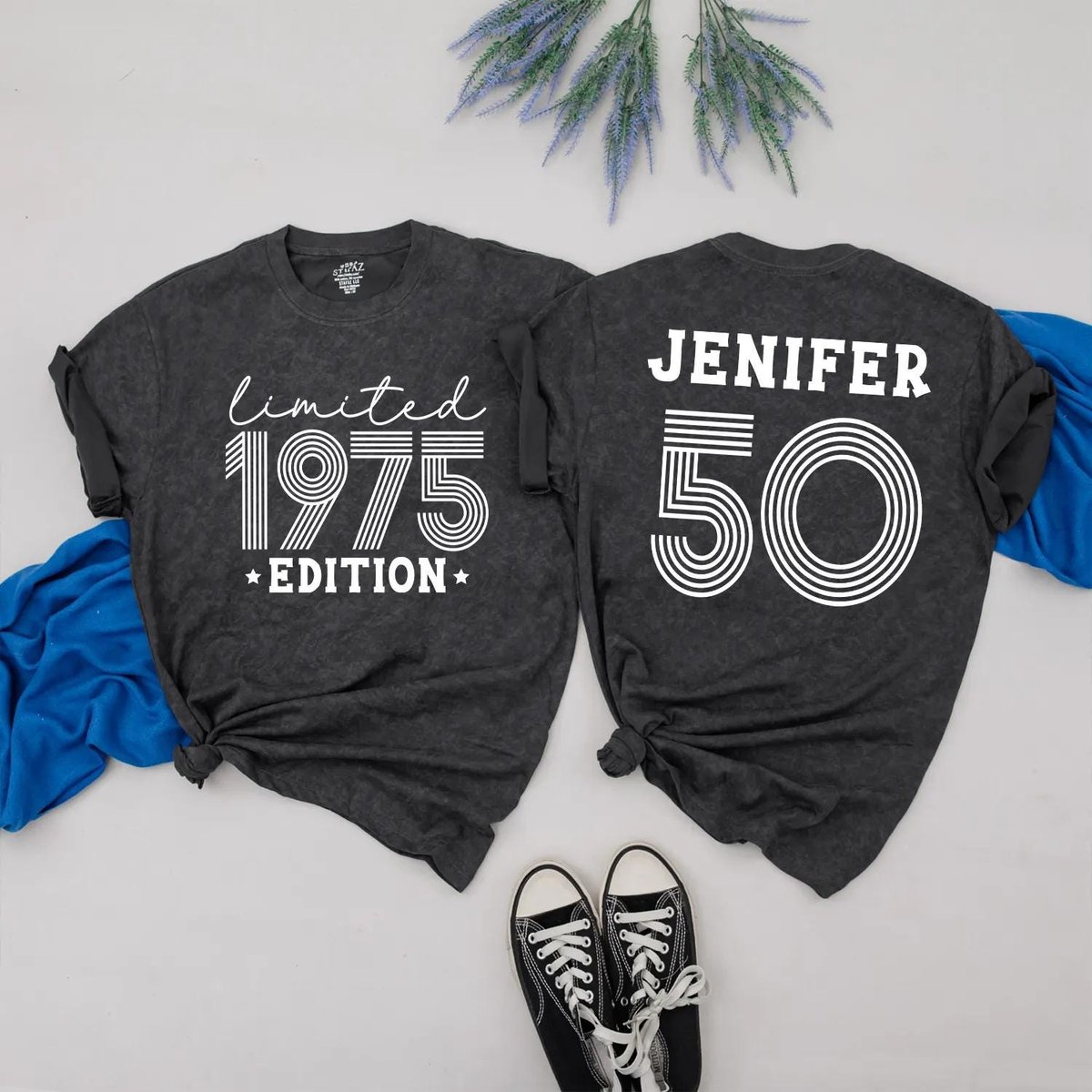 Personalized Limited Edition 1975 Shirt Turning 50 Clothes for Her and Him Custom Year Outfit Perfec 430