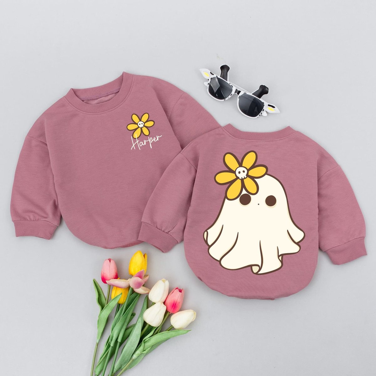 Personalized Little Boo Baby Romper Bubble Romper Toddler Baby Halloween Bodysuit Halloween Baby Out 172