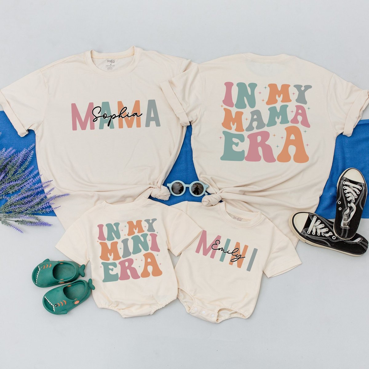 Personalized Mama And Mini shirt In my mama era retro shirt Groovy matching family shirt in my mini 167