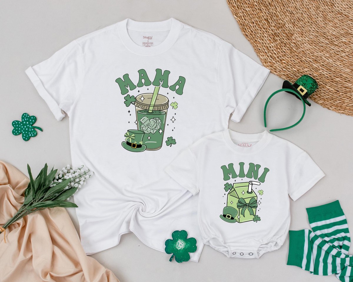 Personalized Mama and Mini Shirts 1st St Patricks Day Birthday Shirt Matching Family Mommy and Me Re 185