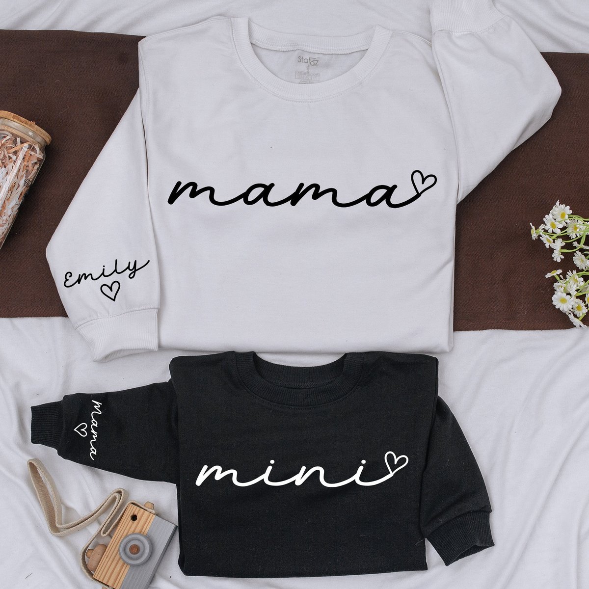 Personalized Mama And Mini Sweatshirt Mom And Baby Matching Family Shirt Daughter Kid Sweatshirt Chr 162