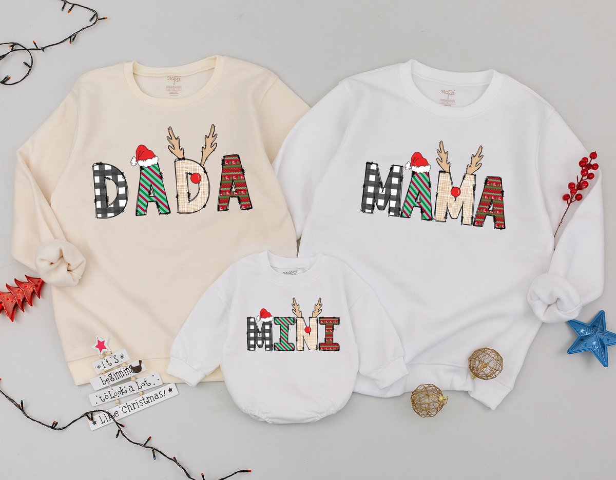 Personalized Mama And Mini Sweatshirt Dada And Baby Matching Family Shirt Daughter Kid Sweatshirt Ch 177