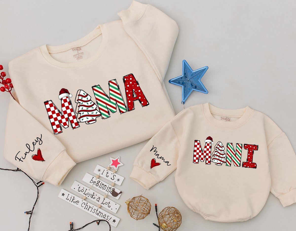 Personalized Mama And Mini Sweatshirt Mom And Baby Matching Family Shirt Daughter Kid Sweatshirt Chr 180