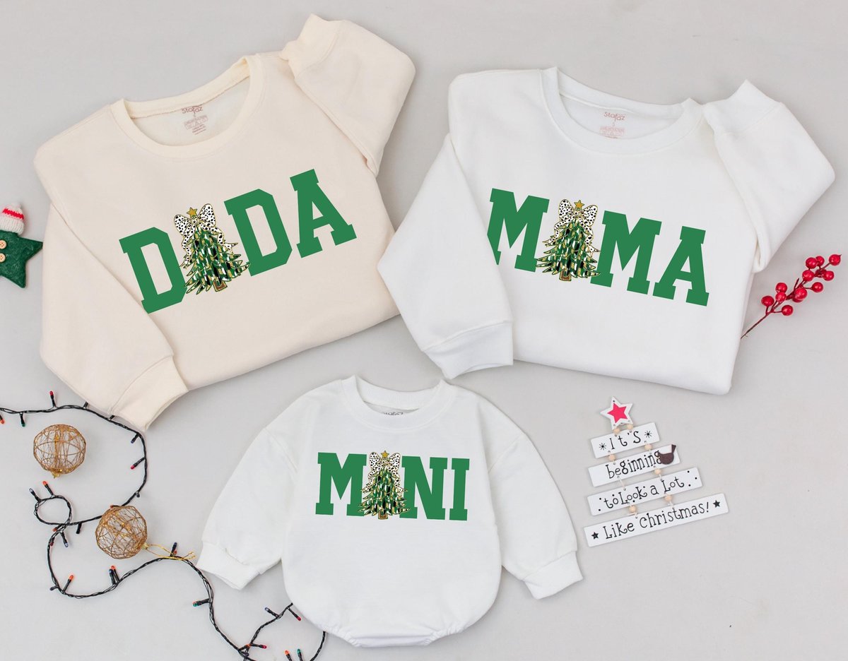 Personalized Mama And Mini Sweatshirt Dada And Baby Matching Family Shirt Daughter Kid Sweatshirt Ch 182