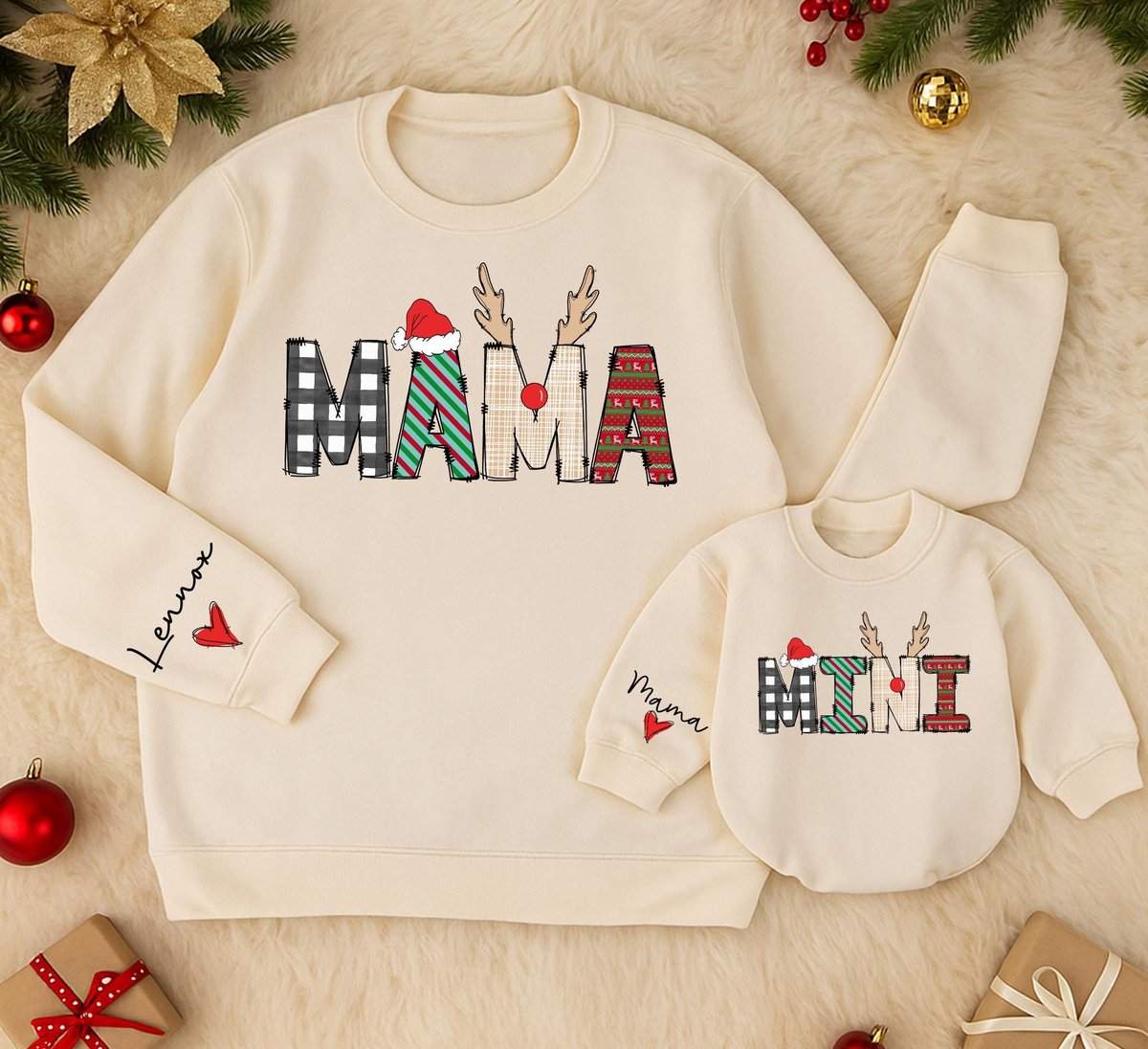 Personalized Mama And Mini Sweatshirt Mom And Baby Matching Family Shirt Daughter Kid Sweatshirt Chr 436