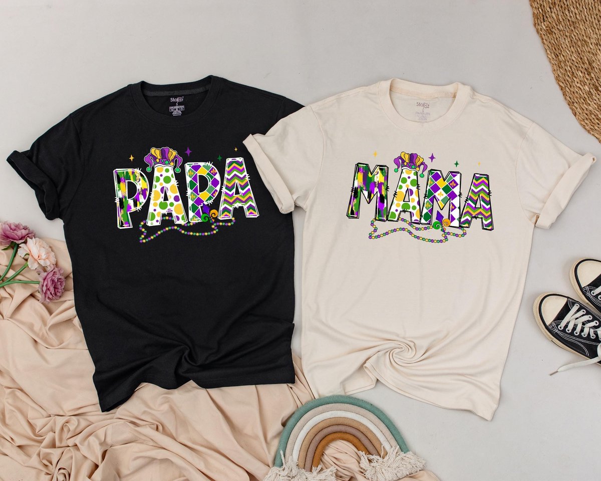 Personalized Mardi Gras Couple Shirts Mardi Gras Group Shirts Mardi Gras Mommy and Me Mardi Gras Car 186