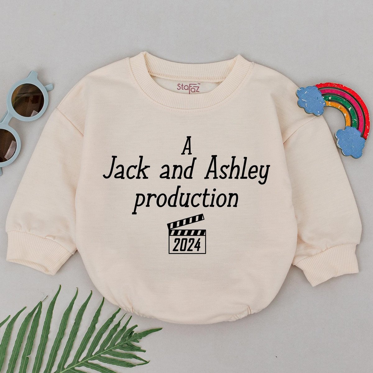 Personalized Mom Dad Production Romper Long Sleeve Bodysuit Baby Shower Gift Going Home Outfit Newbo