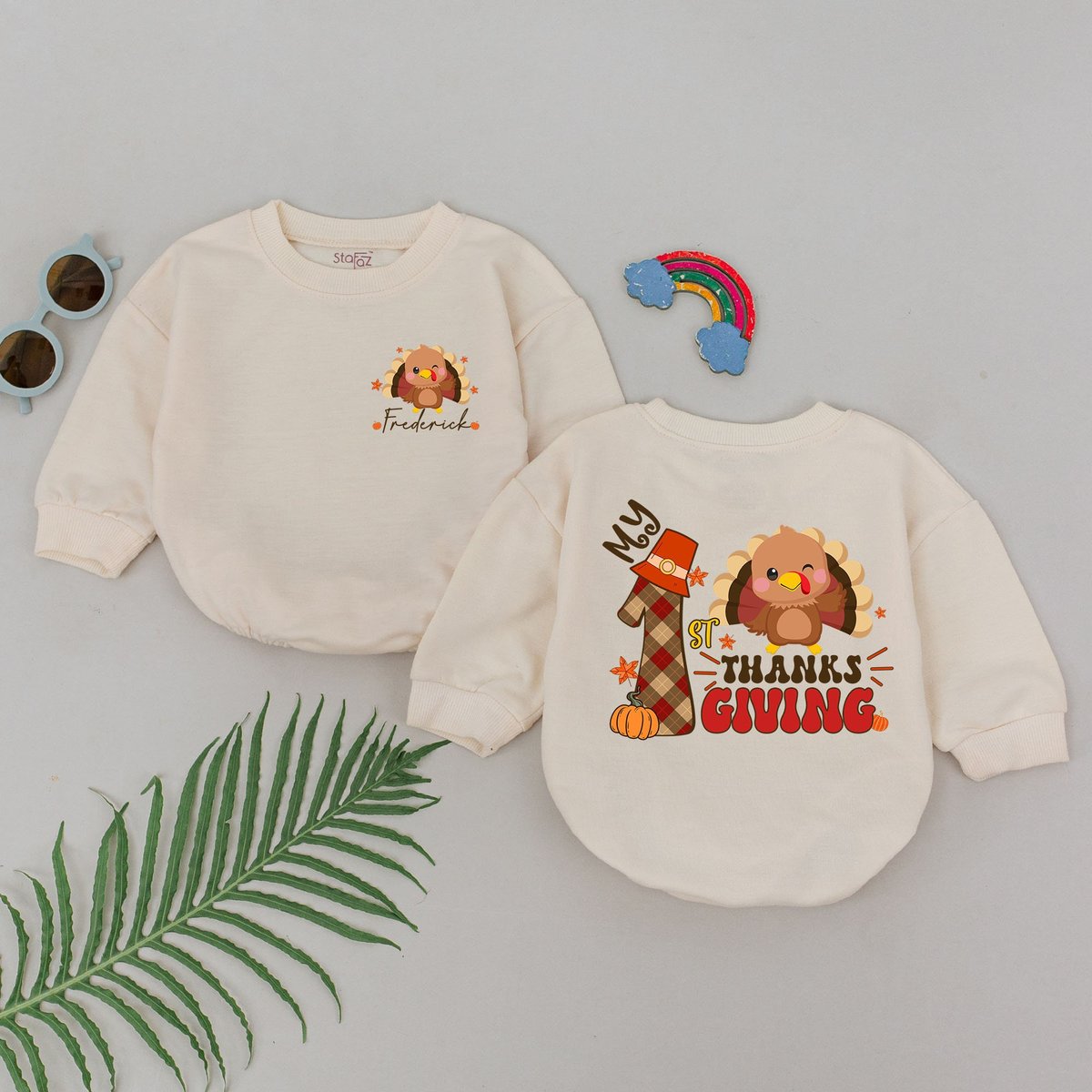 Personalized My 1st Thanksgiving Romper Little Turkey Baby Romper Thankful Turkey Turkey Day Coming
