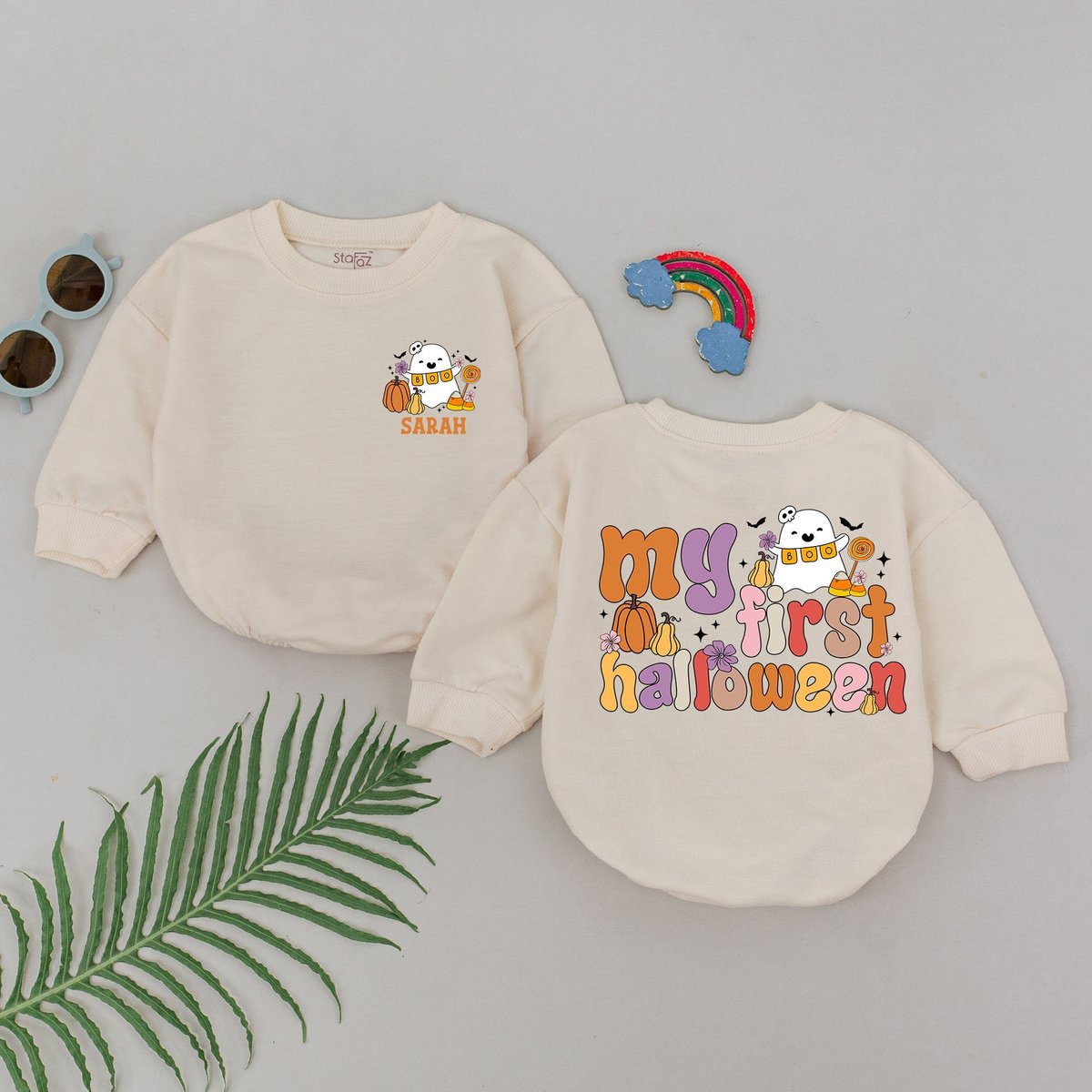 Personalized My First Halloween Romper Halloween Baby Romper Baby Shower Gift Baby Boo Outfits Newbo