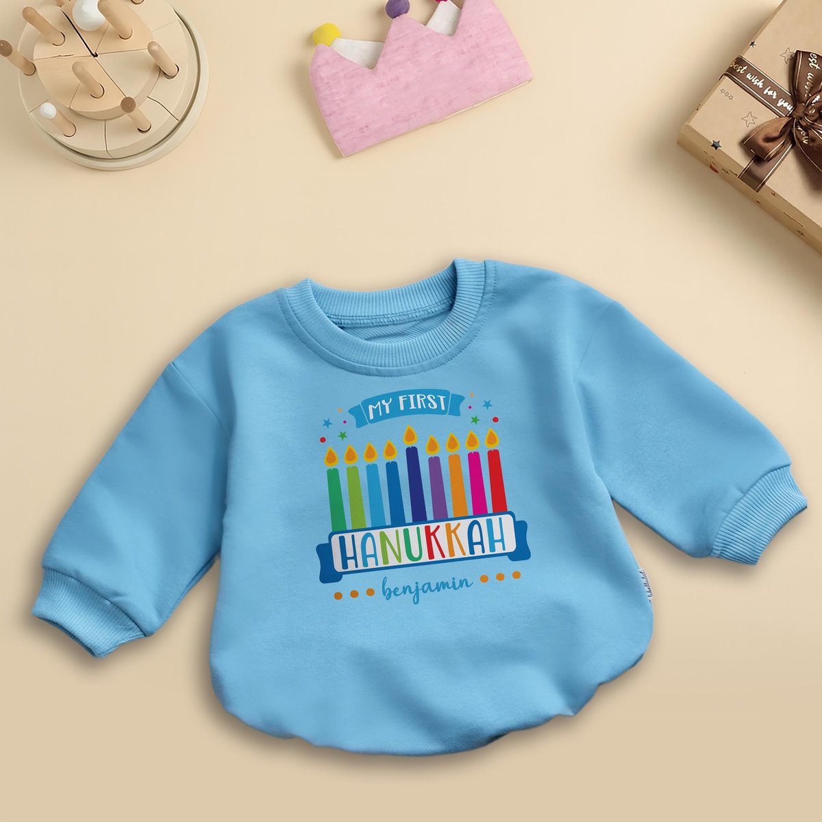 Personalized My First Hanukkah Hanukkah Bodysuit Newborn Hanukkah Outfit Hanukkah Gift Baby Shower G 436