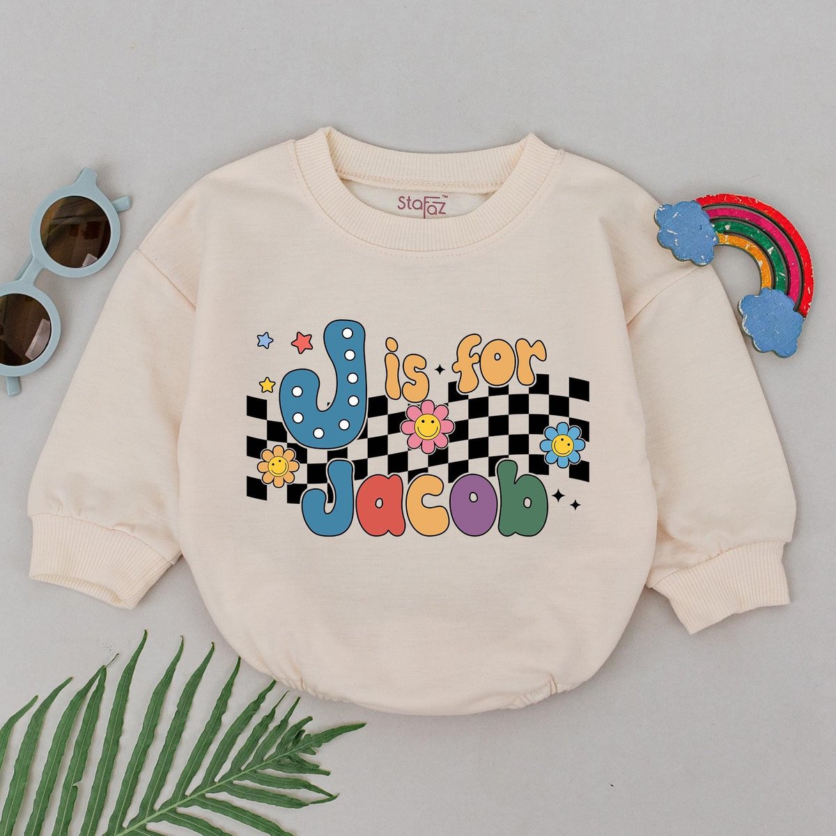 Personalized Name Baby Bubble Romper Birthday Themed Romper for Baby Girl Boy Spring Baby Romper Cus