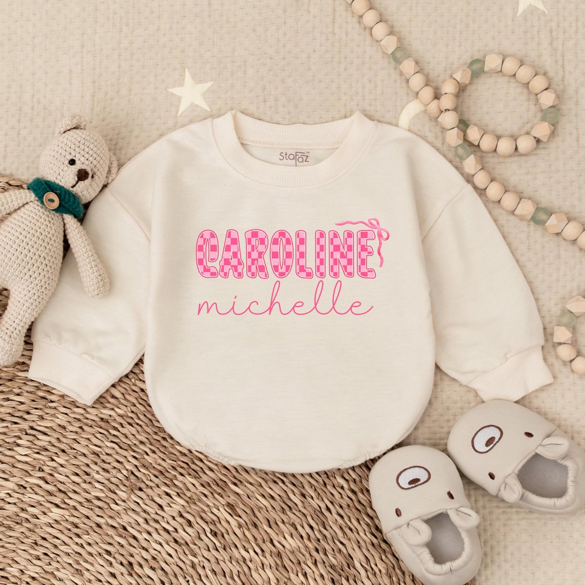 Personalized Name Baby Girl Outfits Custom baby Romper Sweatshirt Baby Shower Gift Baby Girl Clothes