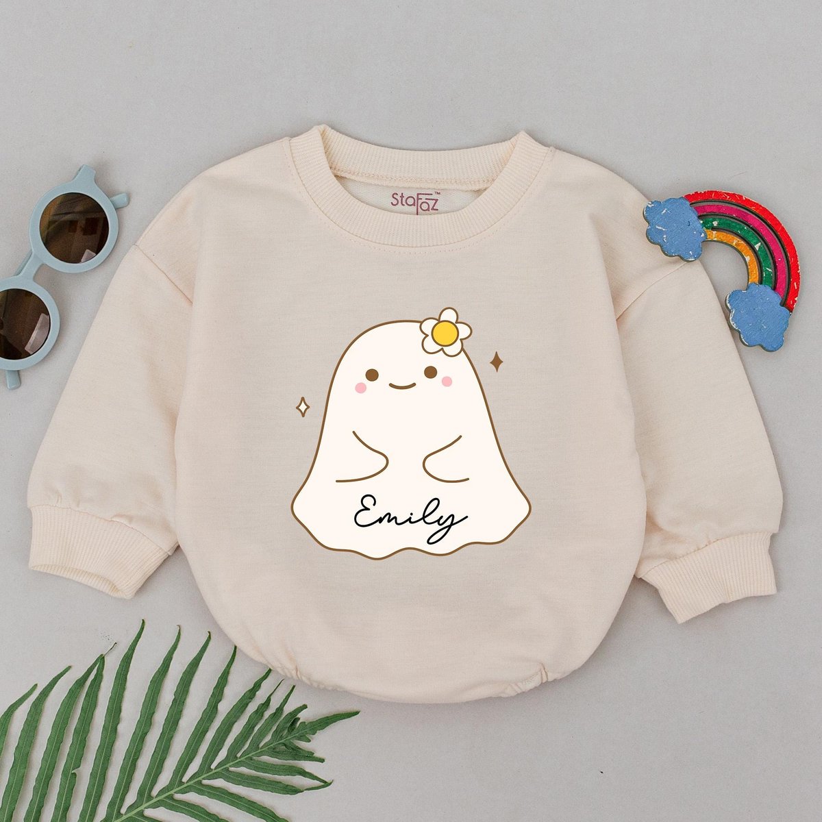 Personalized Name Boo Baby Romper First Halloween Baby Romper Baby Shower Gift Little Boo Outfits Ne