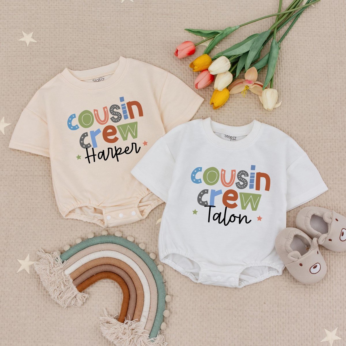Personalized Name Cousin Crew Kids Shirt Cousin Crew Toddler Shirt Cute Cousin Crew Natural Infant C