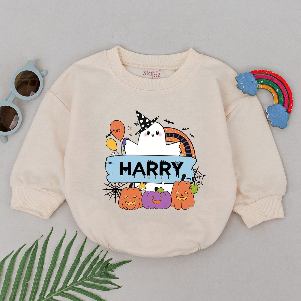 Personalized Name Halloween Romper Halloween Baby Boy Romper Baby Shower Gift Baby Boo Outfits Newbo