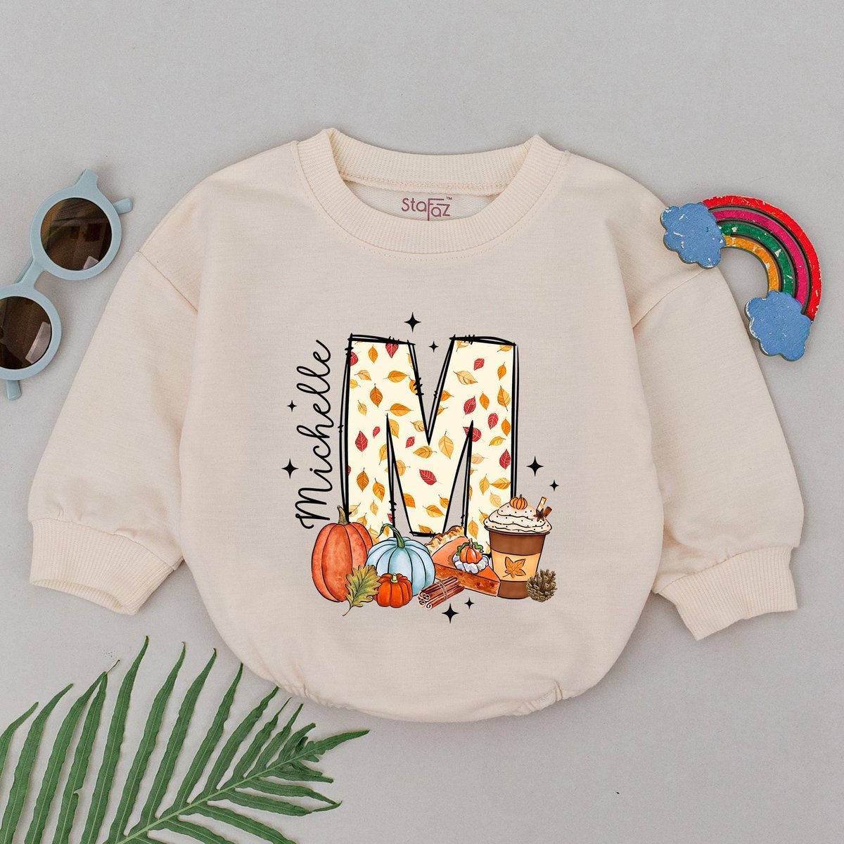 Personalized Name Thanksgiving Romper First Thanksgiving Pumpkin Baby Romper 1st Birthday Thanksgivi