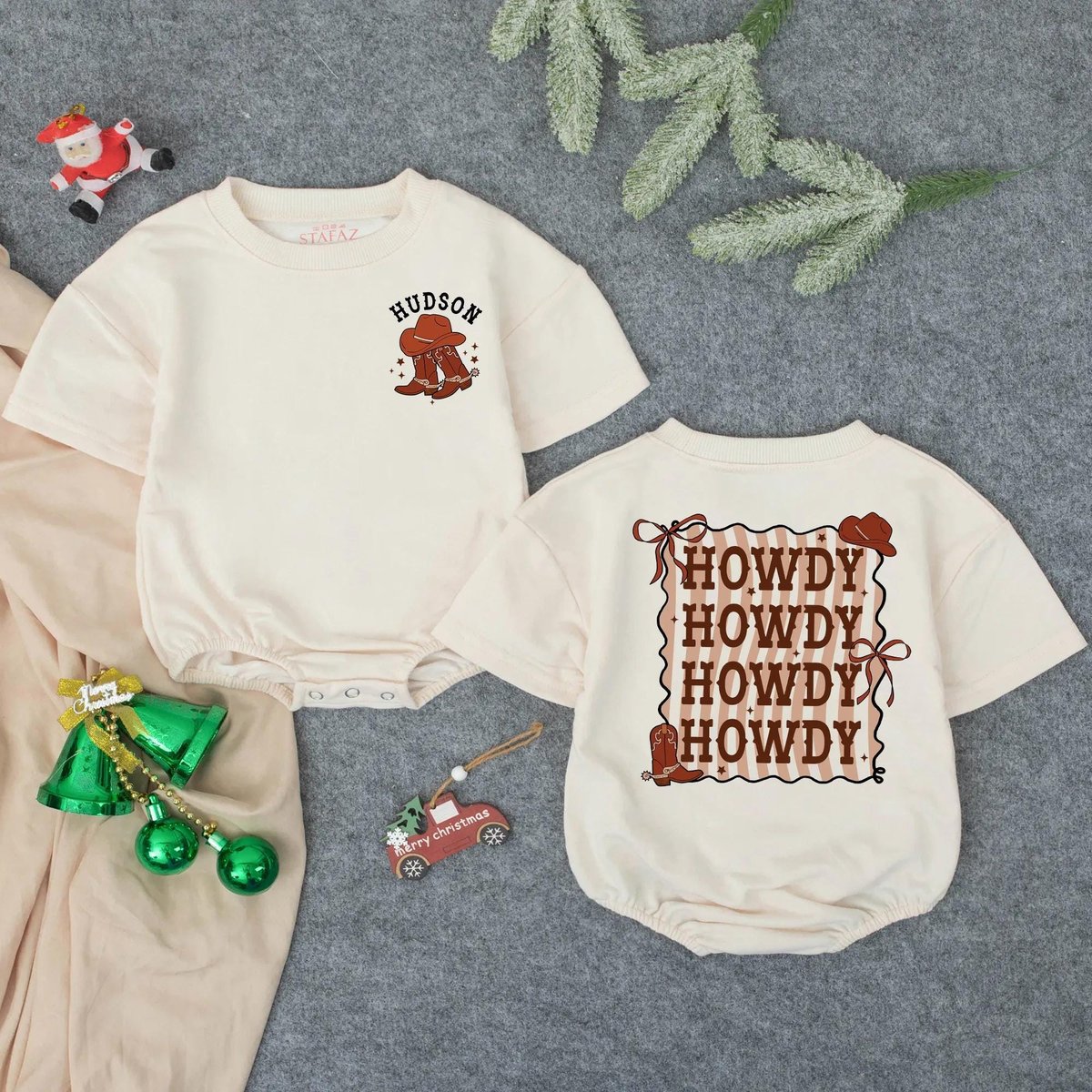 Personalized New Cowgirl In Town Bubble Romper Cowgirl Baby Clothes Western Toddler Outfit Cowgirl C 436