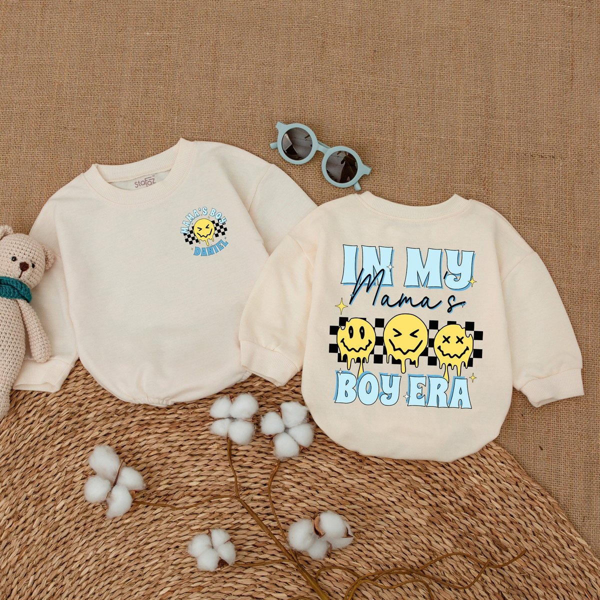 Personalized Newborn Baby Boy Bubble Romper Baby Boys Bodysuit Mama's Bestie Clothes Baby Boy Rompe 171