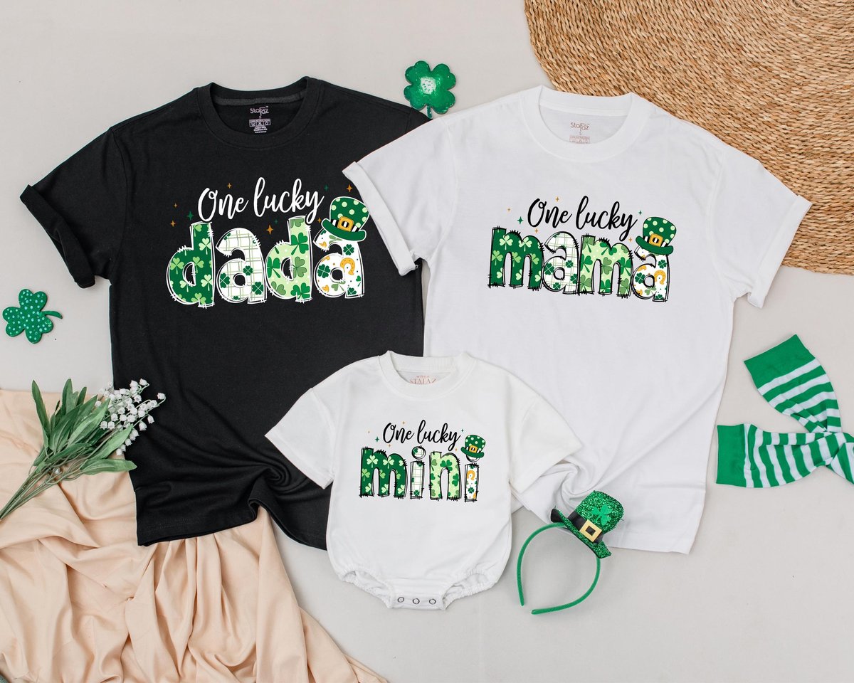 Personalized One Lucky Family Shirts 1st Birthday Outfit Saint Patricks Day Birthday Shirt Matching 185