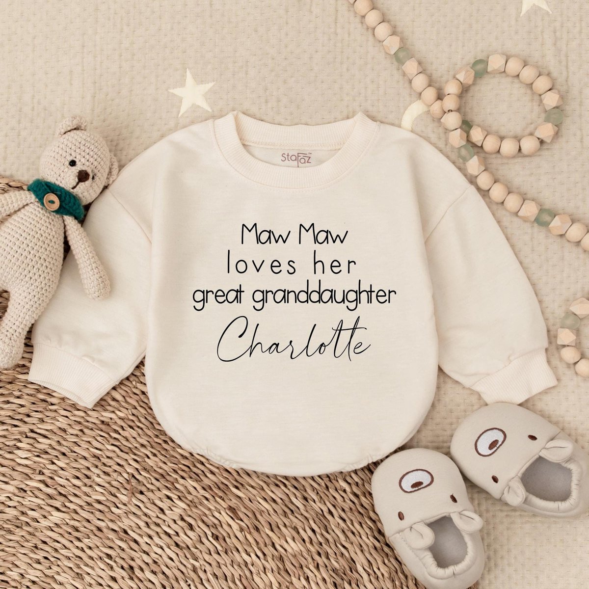 Personalized Pregnancy Announcement Baby Bubble Romper Baby Announcement Outfit GrandmotherNewborn