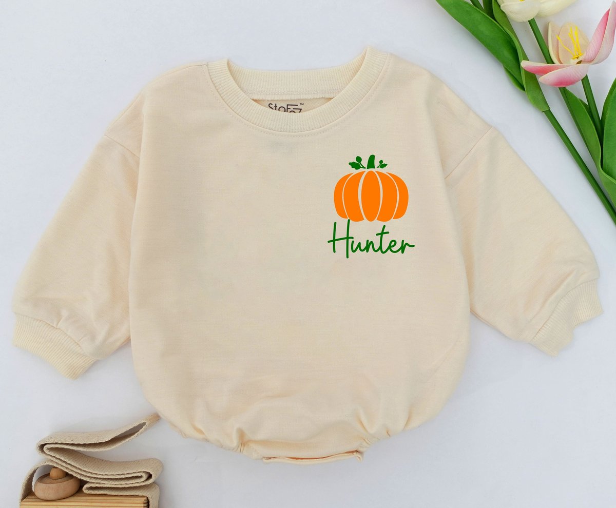 Personalized Pumpkin Baby Romper Halloween Baby Clothes First Halloween Pumpkin Outfit Halloween Cos 154