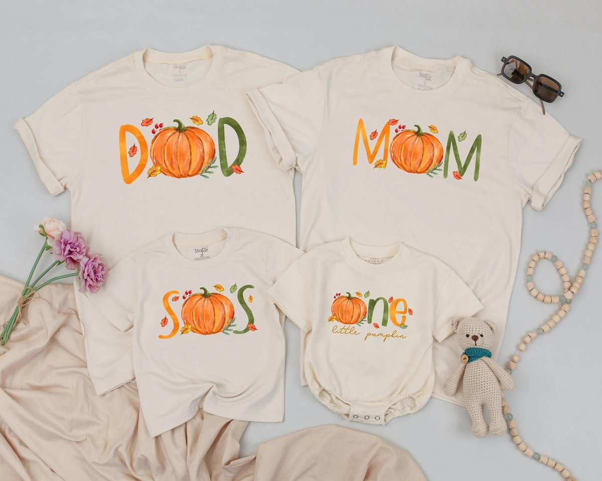 Personalized Pumpkin First Birthday Shirt Matching Family Fall Tees Custom Little Pumpkin Outfit Aut 436