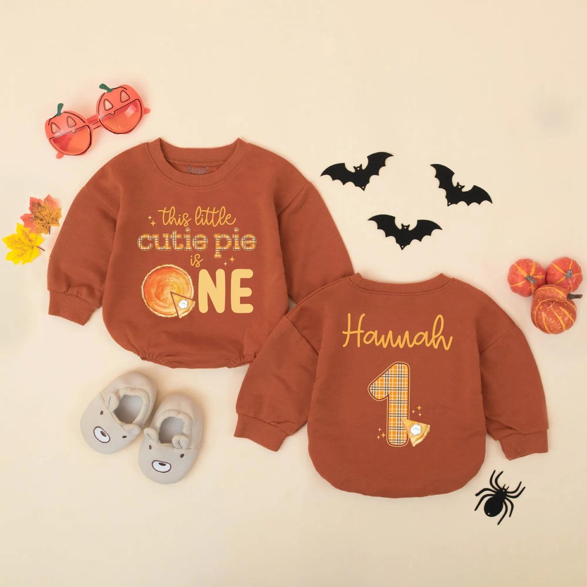 Personalized Pumpkin Pie Birthday Bubble Romper My First Thanksgiving Bodysuit 1st Birthday Party Ou 433