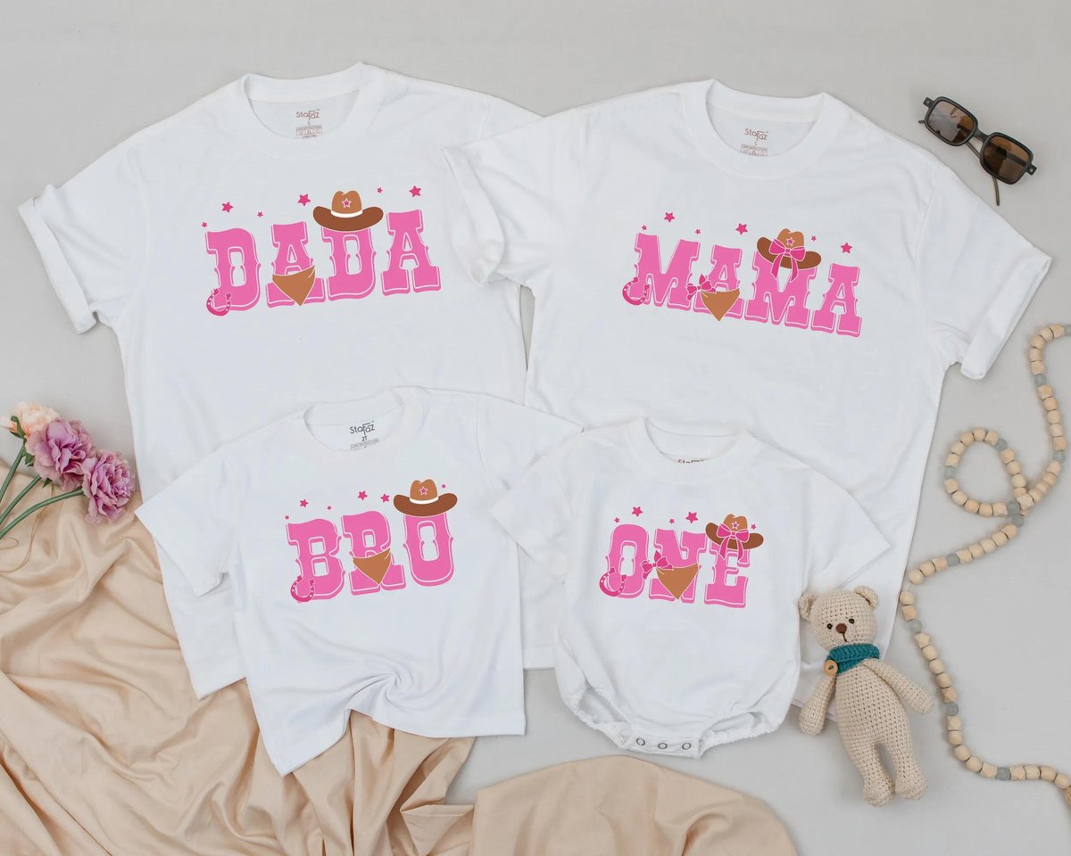 Personalized Rodeo Birthday Shirt Cowgirl 1st Birthday Outfit Mommy and Me Family Matching Shirt Wes 429