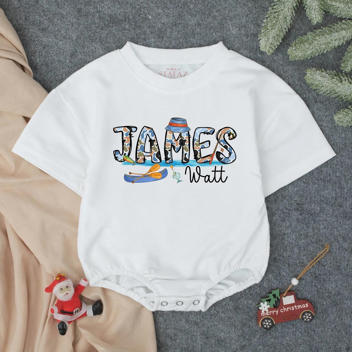 Personalized Southern Boy Bubble Romper Baby Fishing Bodysuit Southern Boy Outfits Baby Shower Gift 436