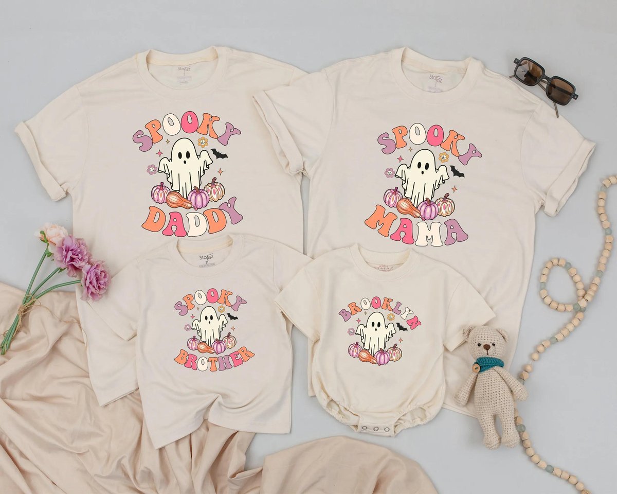 Personalized Spooky One Birthday Family T Shirt Mommy and Me Gifts Halloween 1st Birthday Outfit Spo 436