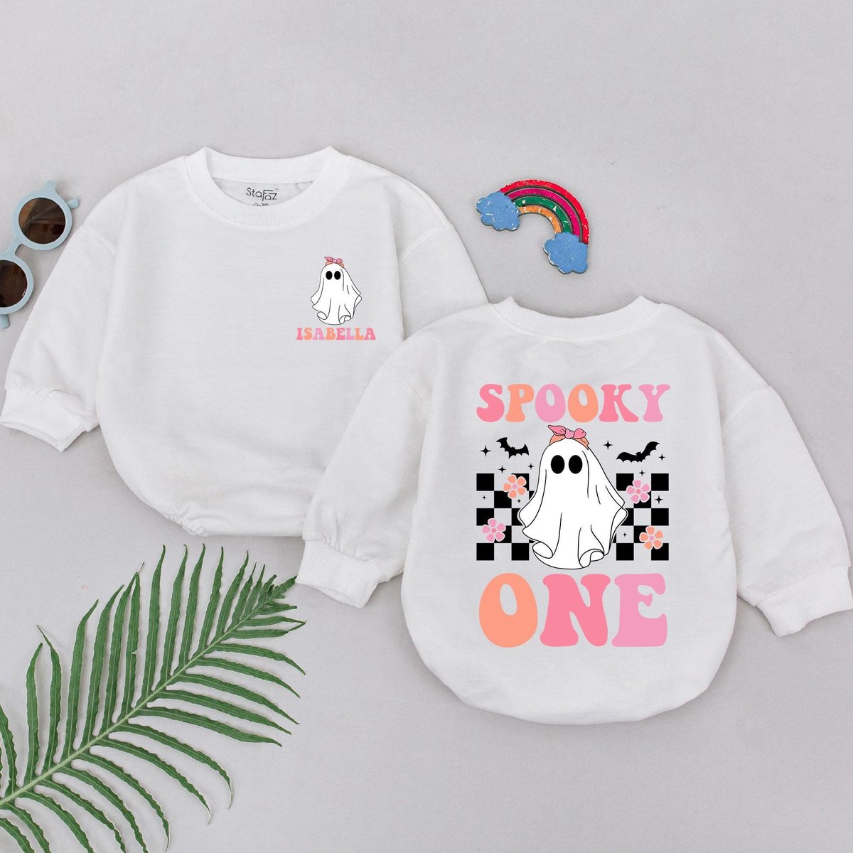 Personalized Spooky One Romper First Halloween Baby Romper Baby Shower Gift Baby Boo Outfits Newborn