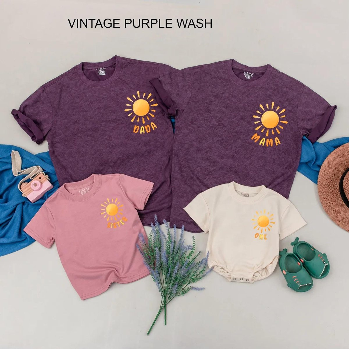 Personalized Sunshine Birthday Family Matching Shirts First Birthday Outfit for Baby boho Sun Family 190