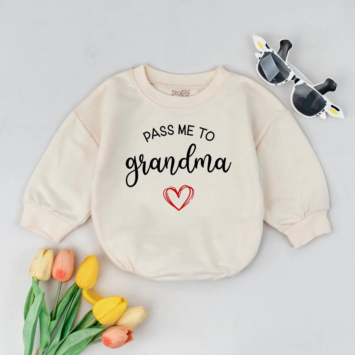 Personalized T shir Bubble Romper Pass Me to Grandma Outfit Cute Baby Shower Gift Funny Newborn Body 188