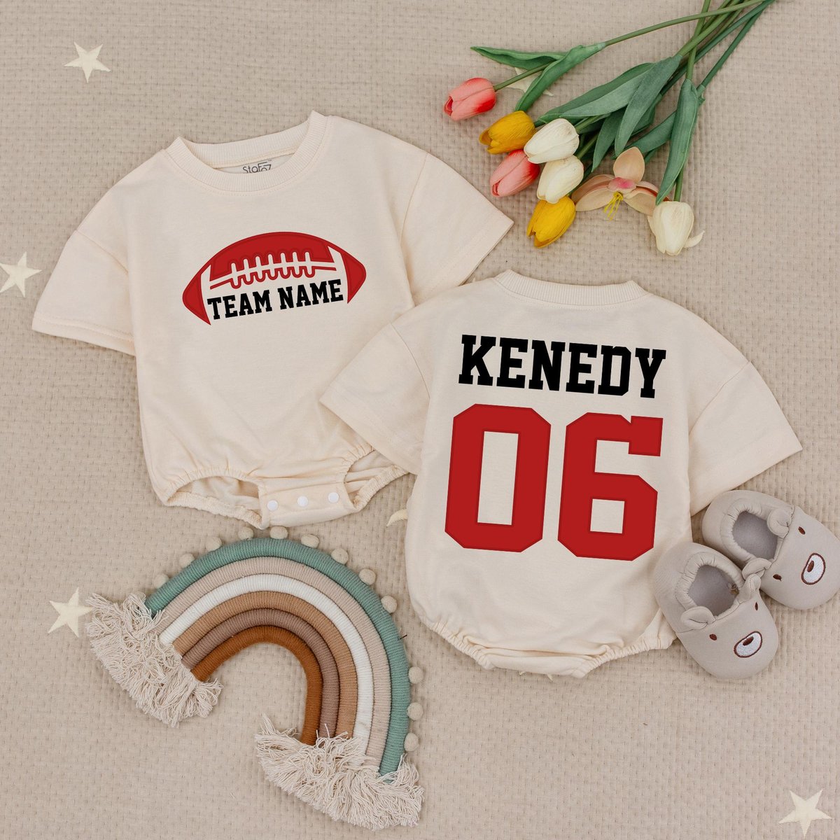 Personalized Team Name Football Shirts Football Kids Toddler Gameday Outfit Colors Baby Clothes Spor