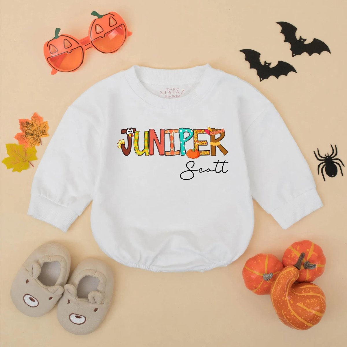 Personalized Thanksgiving Baby Boy Romper My First Thanksgiving Baby Bodysuit Custom Name Boys Turke 433