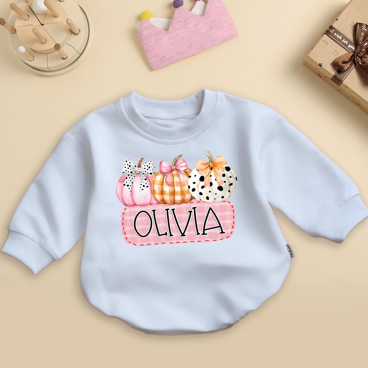 Personalized Thanksgiving Baby Romper Fall Pumpkin Baby Bodysuit Children Fall Outfit Cute Toddler G 436