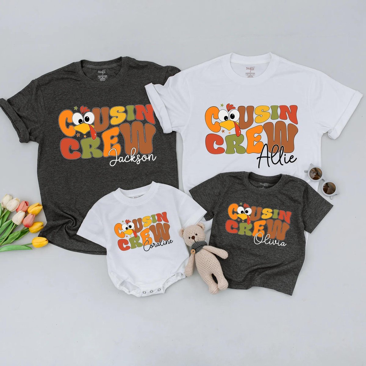 Personalized Thanksgiving Cousin Crew Matching Shirt Cousin Thanksgiving Dinner Shirt Cousin Family 436