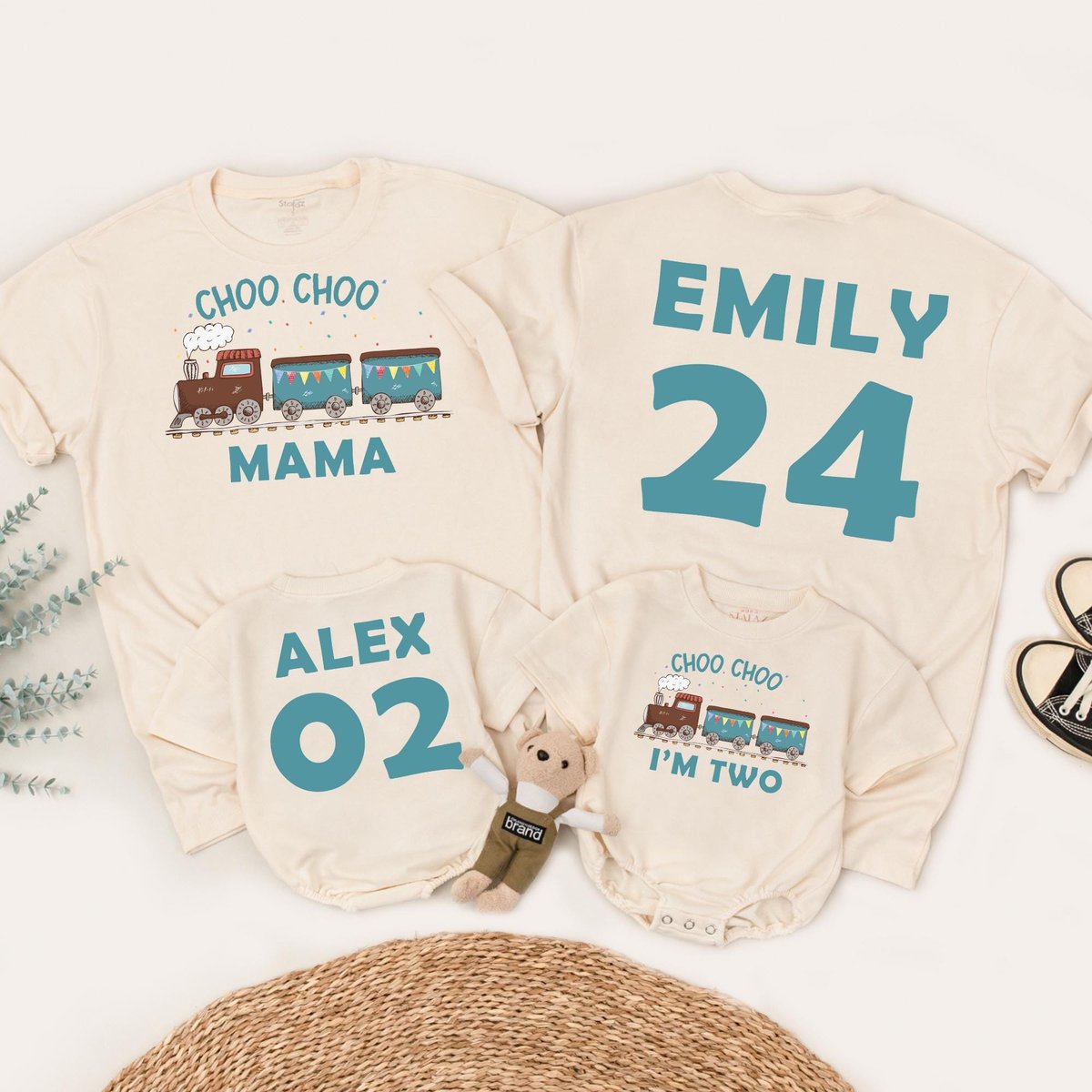 Personalized Train Birthday Shirt Two Two Birthday Shirt Choo Choo I'm 2 Birthday 2nd Birthday Tee 185