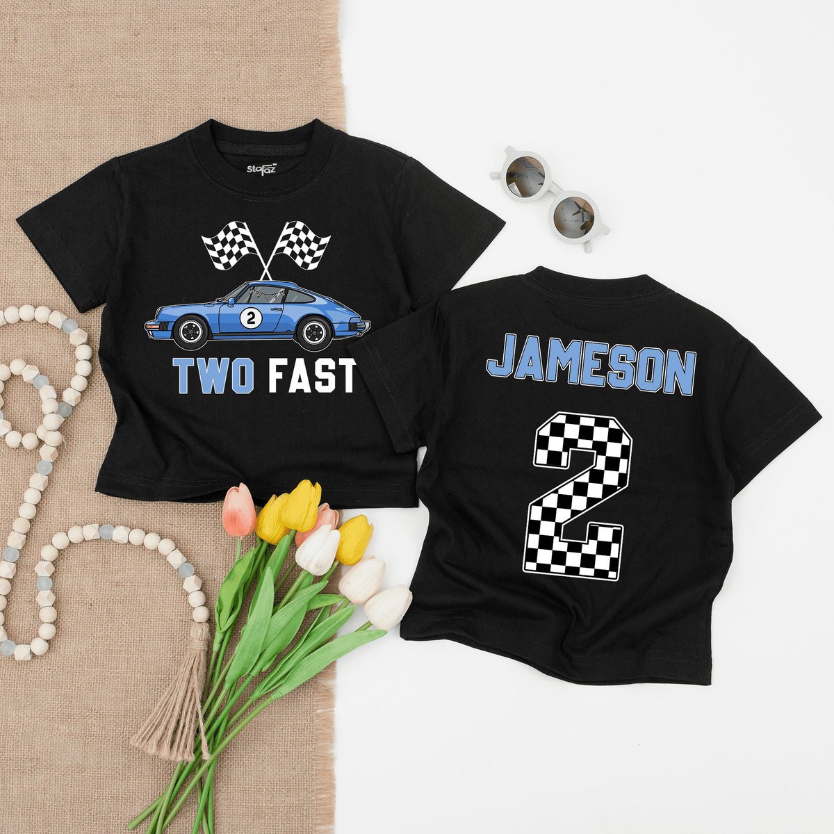 Personalized Two Fast Race Car Shirt Birthday Boy Shirt Racing Tshirt Birthday Outfit Racecar birthd 172