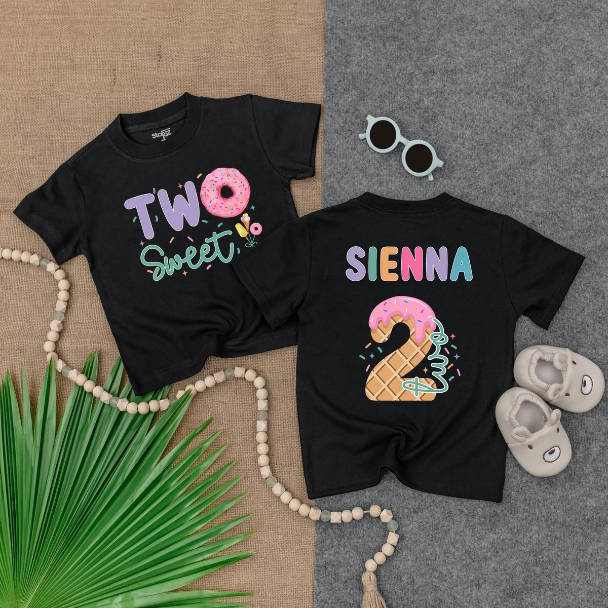 Personalized Two Sweet Toddler T Shirt Sweet for Ice Cream Birthday Kids Shirt 2 Years Old Shirt 2nd 436