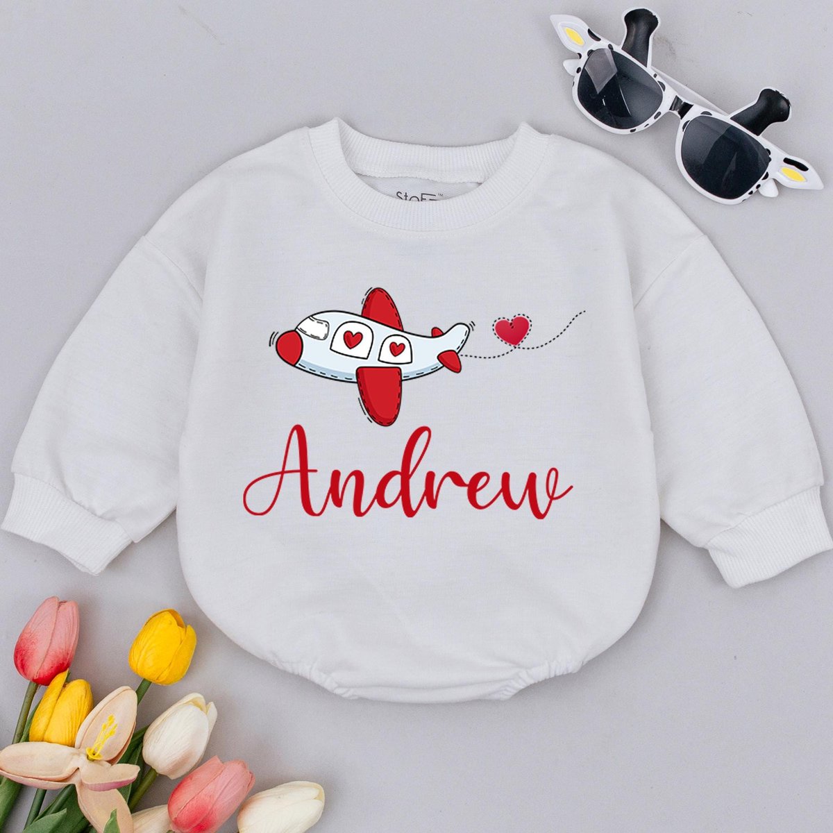 Personalized Valentines Day Boys Baby Romper Valentine's Day Gift Pregnancy Reveal Baby Clothes Val 185