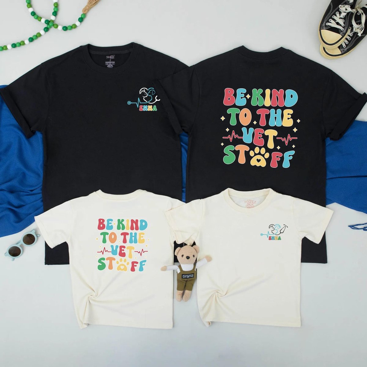 Personalized Vet Tech Dog Paw Pocket Matching Sweatshirt Custom Be Kind To Vet Staff Sweatshirt Vet 436